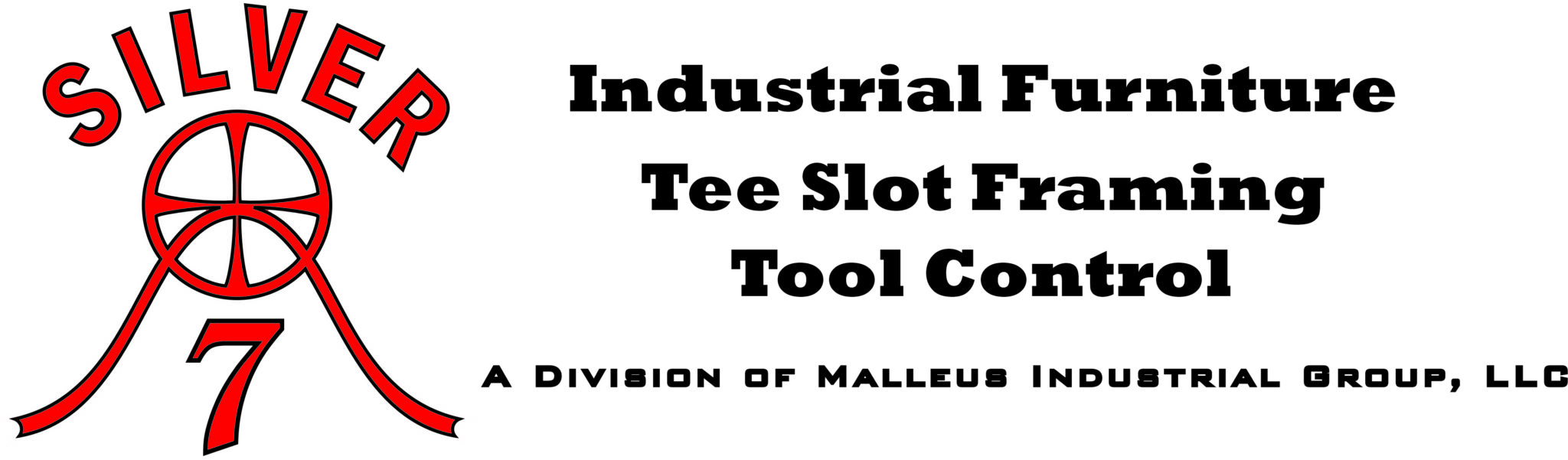 Silver 7 Malleus Industrial Group Industrial Furniture Logo Flat Image NEW