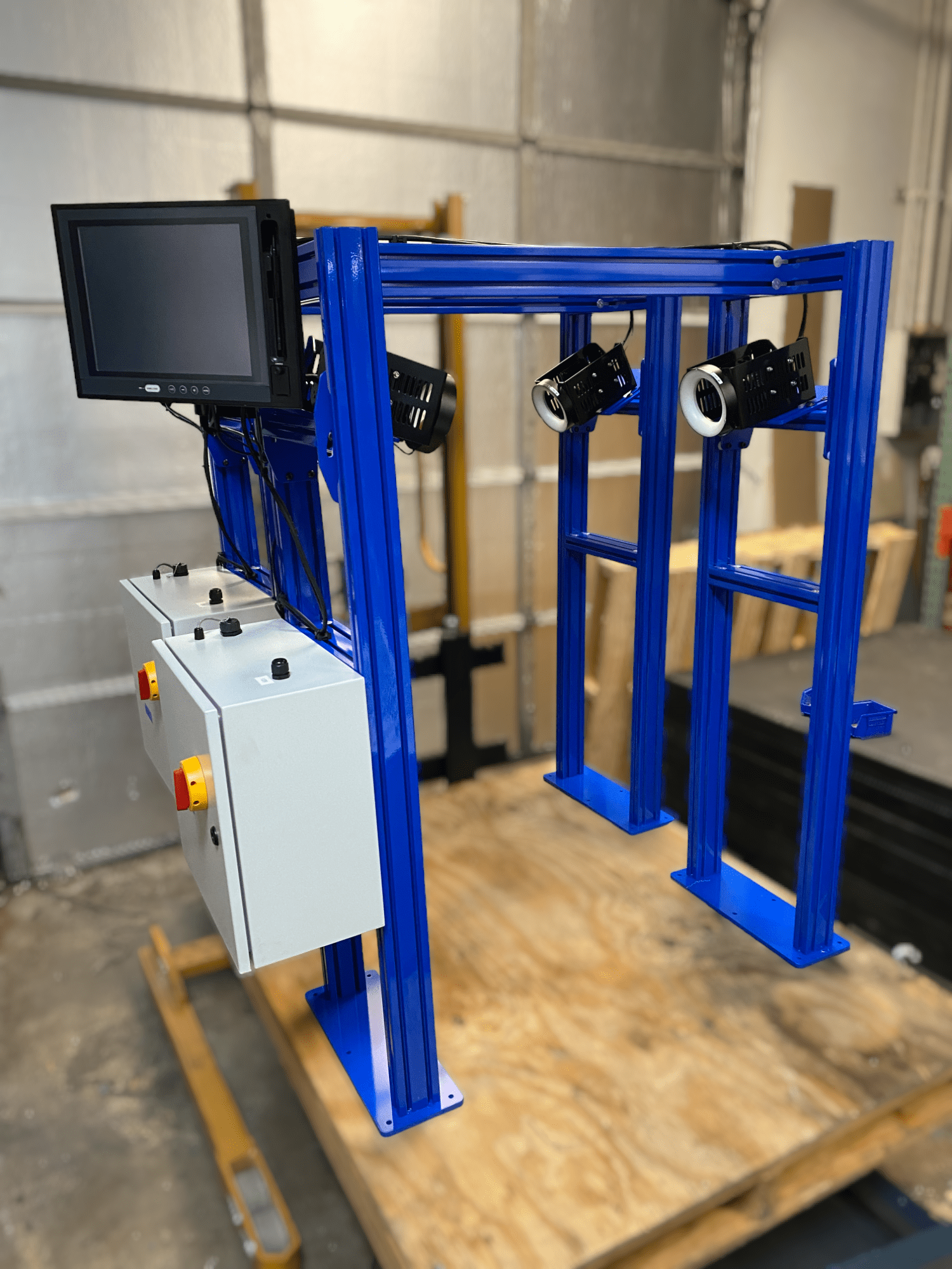 Silver 7 Pre Engineered Framing Solutions-Custom-Blue with Equipment Attached